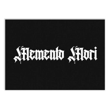 Imagem de Placa Decorativa A4 Memento Mori Tipografia Estoicismo Poster