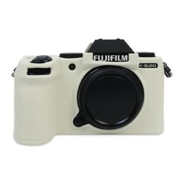 Imagem de Easy Hood Capa para câmera digital Fujifilm X-S20 Fuji XS20, capa de silicone macio, antiarranhões, ajuste fino, protetor de pele para câmera DSLR branca