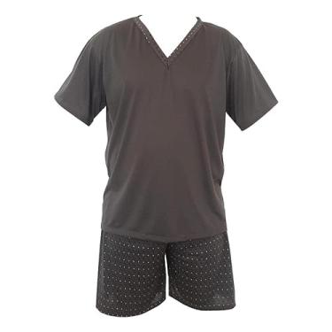 Imagem de Pijama Homem Plus Size Conjunto Roupa De Dormir (G2, Cinza)