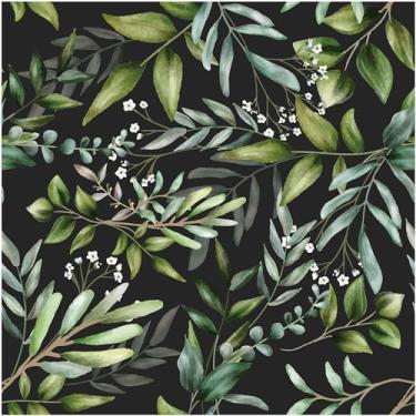 Imagem de Blooming Wall DPYC45 Aquarela Boho Aquarela Folhas Frescas Papel de Parede Autoadesivo Pré-colado Decoração de Parede