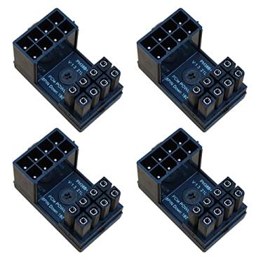Imagem de COMeap (Pacote com 4) Adaptador de 8 pinos 180 graus, tipo reverso GPU VGA PCIe 8 pinos U Turn Placa adaptador de alimentação conector ângulo de 180 graus para placa gráfica de desktop