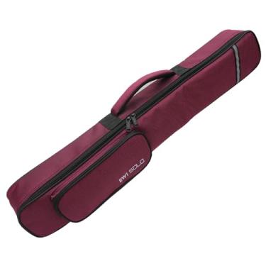 Imagem de Dynwave Capa de saxofone soprano para clarinete, bolsa de transporte à prova d'água, alça de ombro, zíper reto, capa de saxofone soprano para palco ao ar, Vinho vermelho