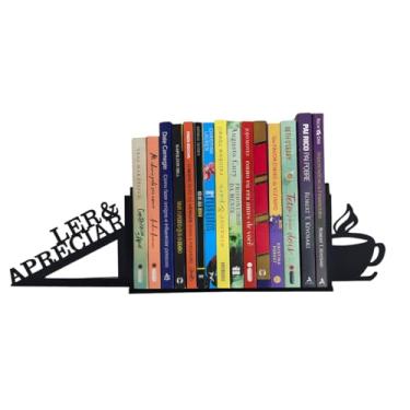 Imagem de Aparador Organizador De Livros Suporte De Livro Café Preto