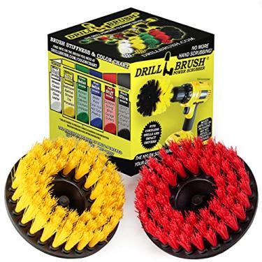 Imagem de Acessórios de banheiro – Tapete de banheiro – Escova de perfuração – Kit de duas escovas – Esfoliante de chão – Limpador de argamassa – Escova de piscina – Manchas de água dura, Cálcio, Depósitos minerais, Escumalha de Sabão, Manchas de Ferrugem