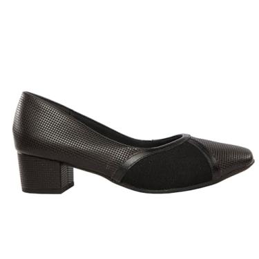 Imagem de Scarpin Feminino em Couro Preto (Preto, BR, Adulto, Numérico, 39)