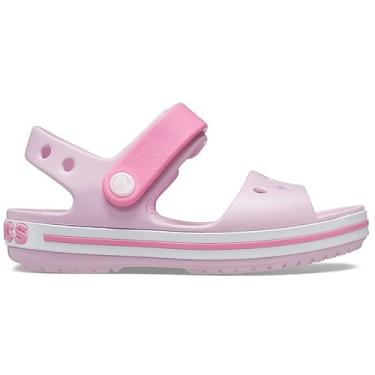 Imagem de Crocs Sandália infantil unissex Crocband Croslite, Bailarina rosa, 11 Little Kid