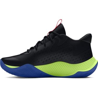 Imagem de Under Armour Tênis de basquete unissex infantil escolar Jet '23, (005) Preto/Verde Morph/Beta, 6 Big Kid