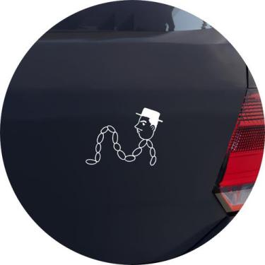 Imagem de Adesivo de Carro Professor Linguiça - Cor Branco - Melhor Adesivo, Bra
