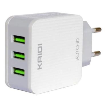 Imagem de Carregador De Parede Com 3 Saídas Usb Universal Rápido Kaidi