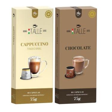Imagem de Capsulas Nespresso Chocolate Cappuccino Café Italle 20 unidades