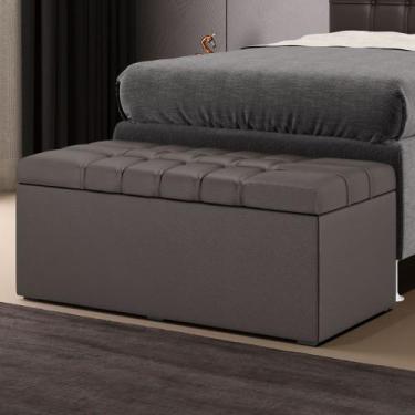 Imagem de Calçadeira Alpha 90 Solteiro A-011 Couro Artificial Marrom Aradecor, M