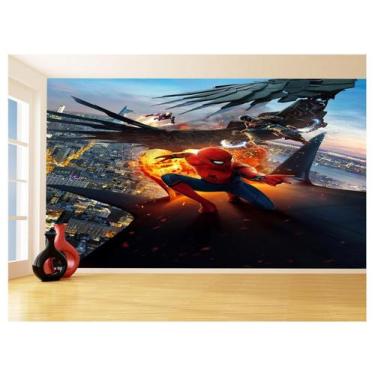 Imagem de Papel De Parede 3D Heróis Homem Aranha Preto 3,5M Nhma295 - Você Decor