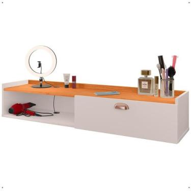 Imagem de Penteadeira Camarim Decor Suspensa Mesa Bancada Cantinho Maquiagem Por