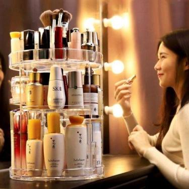 Imagem de Organizador De Cosmético Maquiagem Acrílico Giratório 360º - oem