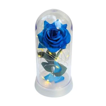 Imagem de Luminária A Rosa Encantada ul 20 Cm Base Pérola Quente - Amor Lindo