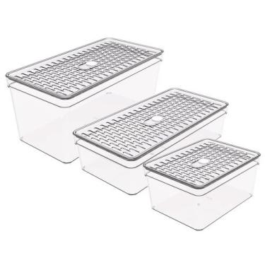 Imagem de Kit 3 Organizador De Geladeira Grande Médio E Pequeno - Crippa