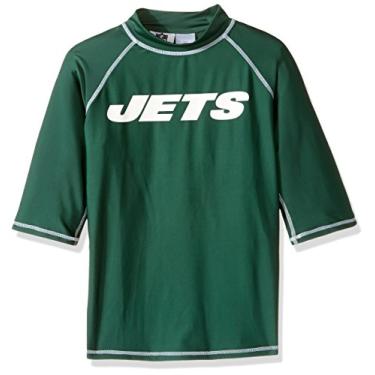 Imagem de Camiseta Rashguard NFL New York Jets licenciada para meninos, verde, 18