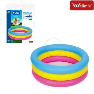 Imagem de Piscina Infalvel Colorida Infantil 3 Anéis - Wellmix