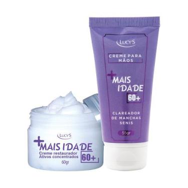 Imagem de Kit Mais Idade Creme Facial e Para Mãos Clareia e Hidrata - Lucy's