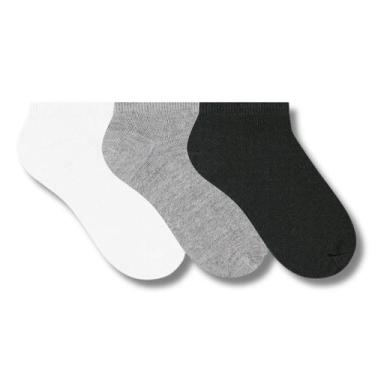 Imagem de Kit 3 Meias Algodão Sapatilha Selene 4001 - Confortavel Masculino Femi