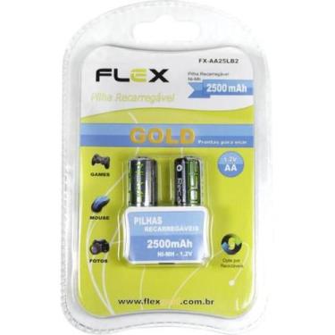 Imagem de Pilha Recarregável AA 1.2V 2500mAh (C/2 Pilhas) Flex