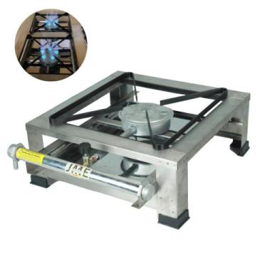 Imagem de Fogão Mesa 1 Boca 30x30 100% Inox Alta Pressão - JME METAL