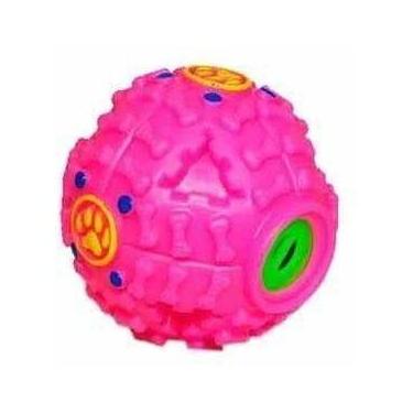 Imagem de Brinquedo Pet Bolinha Inteligente Porta Petisco Com Som - Jmix, Rosa