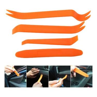 Imagem de Kit 4 Espátulas Tira Grampo Tapeçaria Carro Desmonta Moldura - forros 
