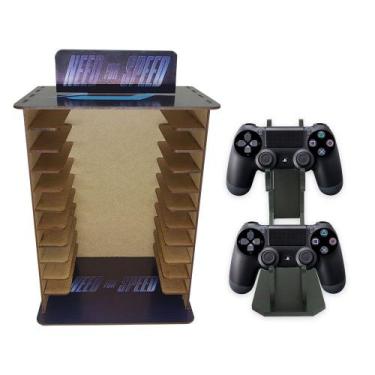 Imagem de Porta 11 Jogos Físico Gamer Nfs + Suporte Controle 22x16,3x29,4 Mdf Ma