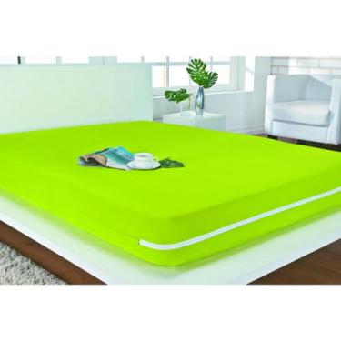Imagem de Capa Para Colchão Casal Queen - Malha Gel Com Zíper - BORGON, verde