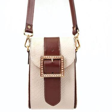 Imagem de Bolsa Transversal Estruturada em Couro Artlux 9052, Offwhite