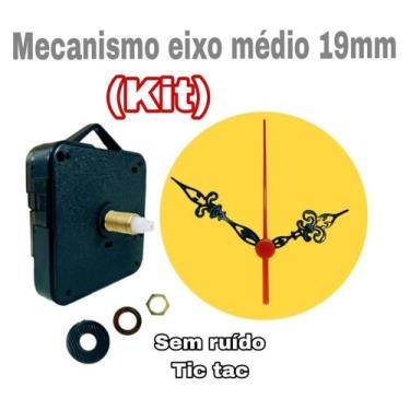 Imagem de Peças Para Montar Relógio De Parede Engrenagem Eixo 22mm Ponteiro Colo
