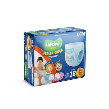 Imagem de Fralda Infantil G Roupa Intima PCT C/18 - Hipopo