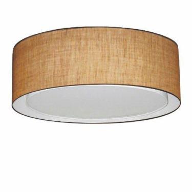 Imagem de Plafon Cilíndrico Duplo Vivare Md-3037 Cúpula em Tecido 60x25cm - Bivo