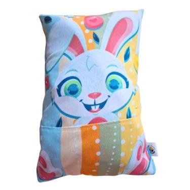 Imagem de Almofada Coelho Páscoa Presente Com Bolso Para Chocolate Almofada Chei