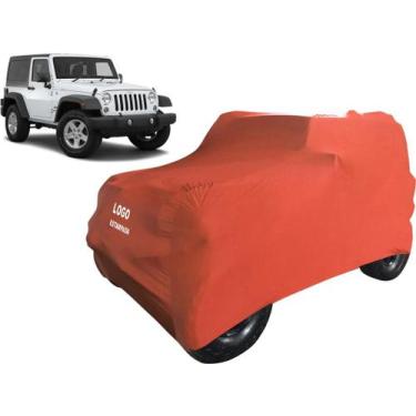 Imagem de Capa Para Cobrir Carro Jeep Wrangler Tecido Helanca - Mz, Vermelha