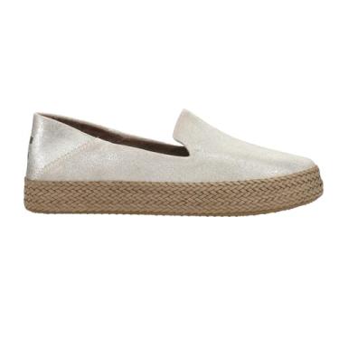 Imagem de TOMS Sapatilhas femininas Carolina Espadrille Slip On Casual - Preto, Prata, 38