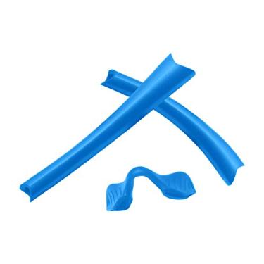 Imagem de TRUSHELL Lentes de reposição polarizadas | Kits de borracha para óculos de sol Oakley Radar Edge OO9184, Kits de borracha - azul celeste, Radar Edge