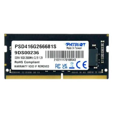 Imagem de Memória RAM par Notebook Patriot Signature 16GB DDR4 2666MHZ