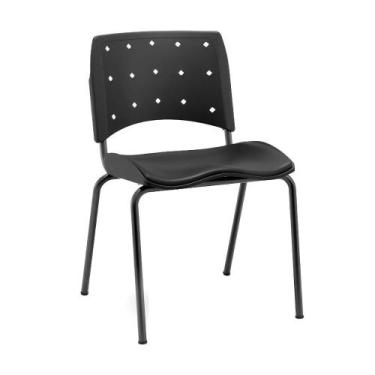 Imagem de Cadeira Fixa p/ Escritório Ergonômica NR17 Assento Estofado - Plaxmeta