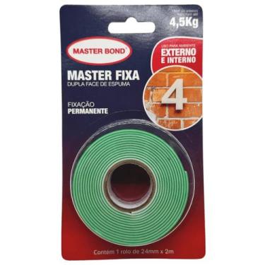 Imagem de Fita Dupla Face Master Bond 24mm x 2m  Fixação Forte e Duradoura para 