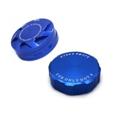 Imagem de Capa de reservatório de freio dianteiro e traseiro para BMW S1000RR S 1000RR S1000 2010-2018 Master Cylinder Fluid Cap Logo Alumínio Motocicleta Acessórios 2017 2016 2015 2013 2012 2011 (Azul)