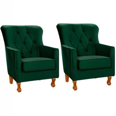 Imagem de Kit 2 Poltronas para Sala Decorativas c/ Capitonê Carrara - Konfort, V