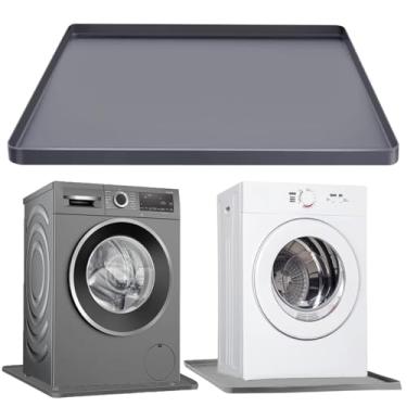 Imagem de Esteira de silicone para máquina de lavar, bandeja de drenagem, bandeja de lavadora, almofada inferior macia sob a secadora, protetor de piso, 67 x 67 cm, antiderrapante, vazamento, antivibração, à