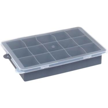 Imagem de FORMA DE GELO COM TAMPA SILICONE 3x12x19cm CINZA