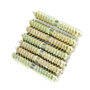 Imagem de Parafuso Passador de 20 Peças 5 * 40mm Parafuso Passador de Ferro Parafuso de Ponta Dupla Parafuso de Rosca Auto-atarraxante Banhado a Zinco para Conexão de Marcenaria e Móveis