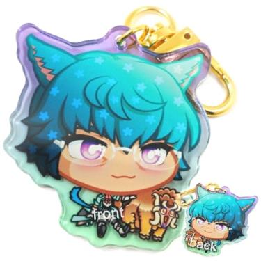 Imagem de Chaveiro de acrílico Koana FFXIV FF14, Azul-petróleo, P