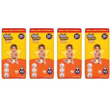 Imagem de KIT 4 Fraldas Descartáveis Piquitucho Hiper - Todos os Tamanhos, XG