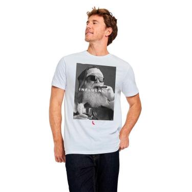 Imagem de Camiseta Reserva Estampada Influencer Papai Noel Masculina - BRANCO - G-Masculino