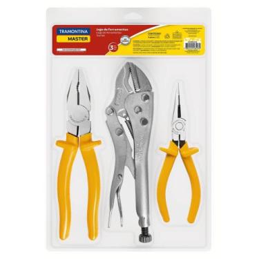 Imagem de Kit de Ferramenta 3 Peças 1 Alicate Pressão/Alicate Bico/ Alicate Uni 